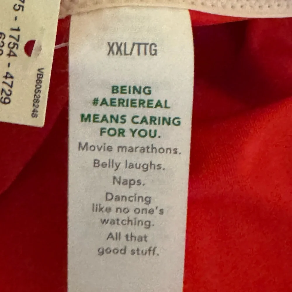 AA-512 Aerie NWT PLUS SIZE XXL Cheekiest Side Tie Ribbed Red & White Bottoms‎